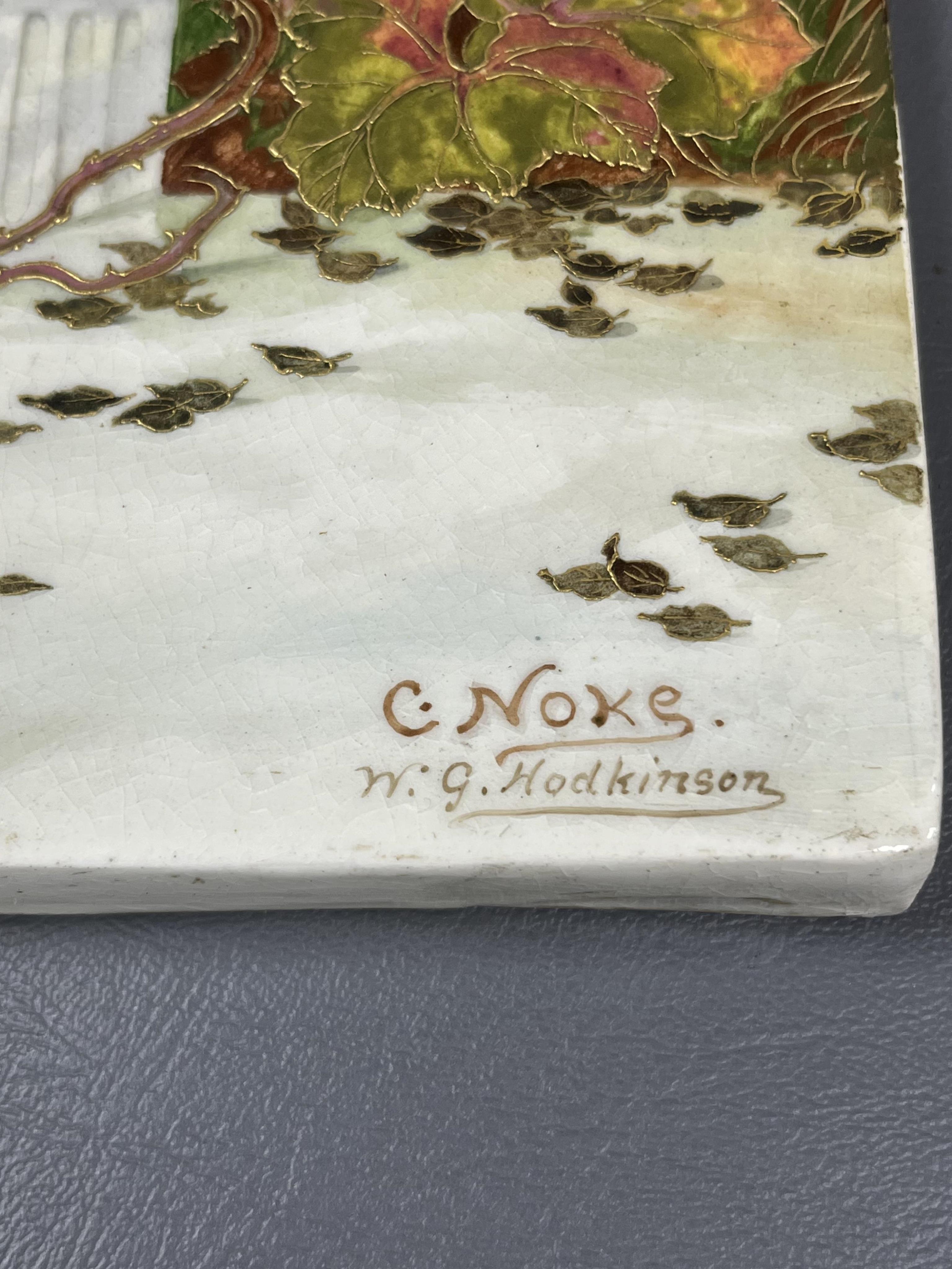 Charles Noke (1858-1941) and William G. Hodkinson (1880-1920) for Royal Doulton: An impressive Pre-Raphaelite style plaque